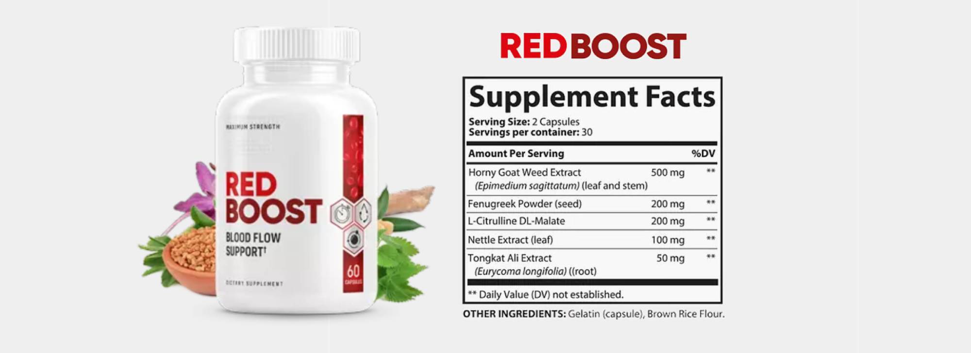 Red Boost Supplement Fact
